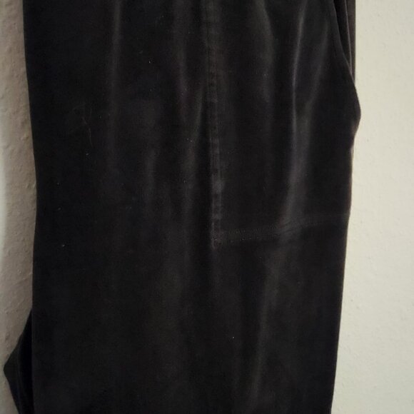 Lou & Grey LOFT | Black Velour Velvet Comfy Straight Leg Joggers Leisure Pants X - Picture 2 of 9